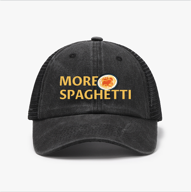 More Spaghetti Vintage Cotton Breathable Hat
