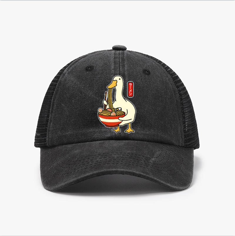 Ramen Duck Vintage Cotton Breathable Hat