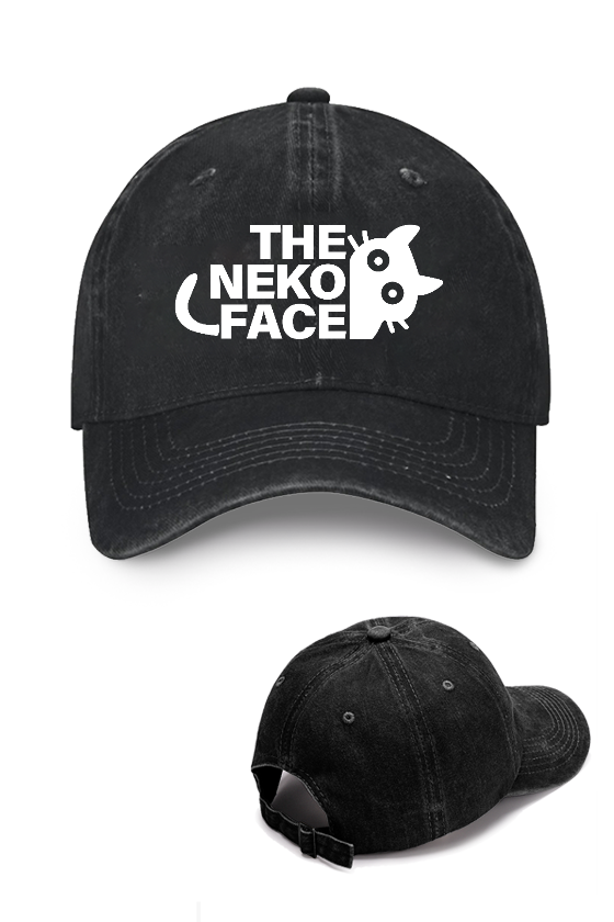 The Neko Face Vintage Cotton Cap