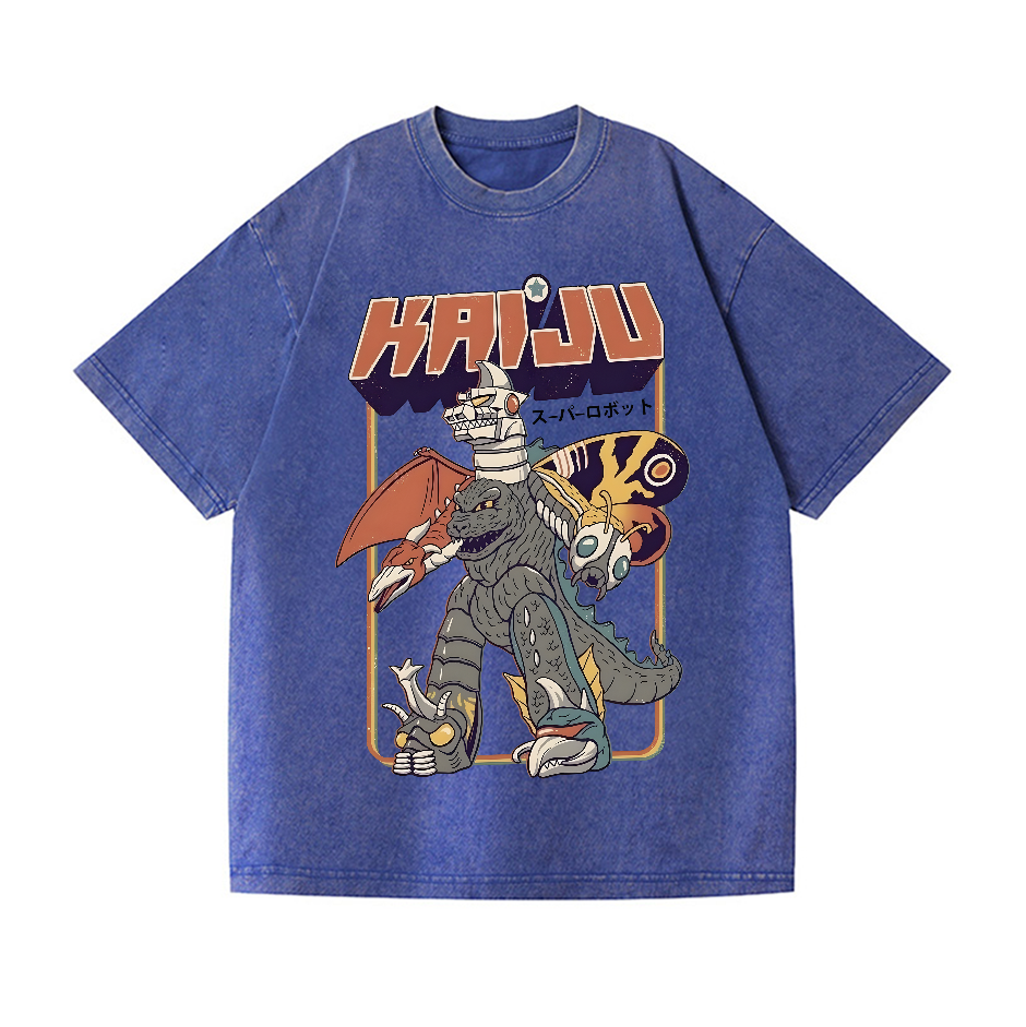 Kaiju Kaiju Vintage Wash Japanese Design T-Shirt