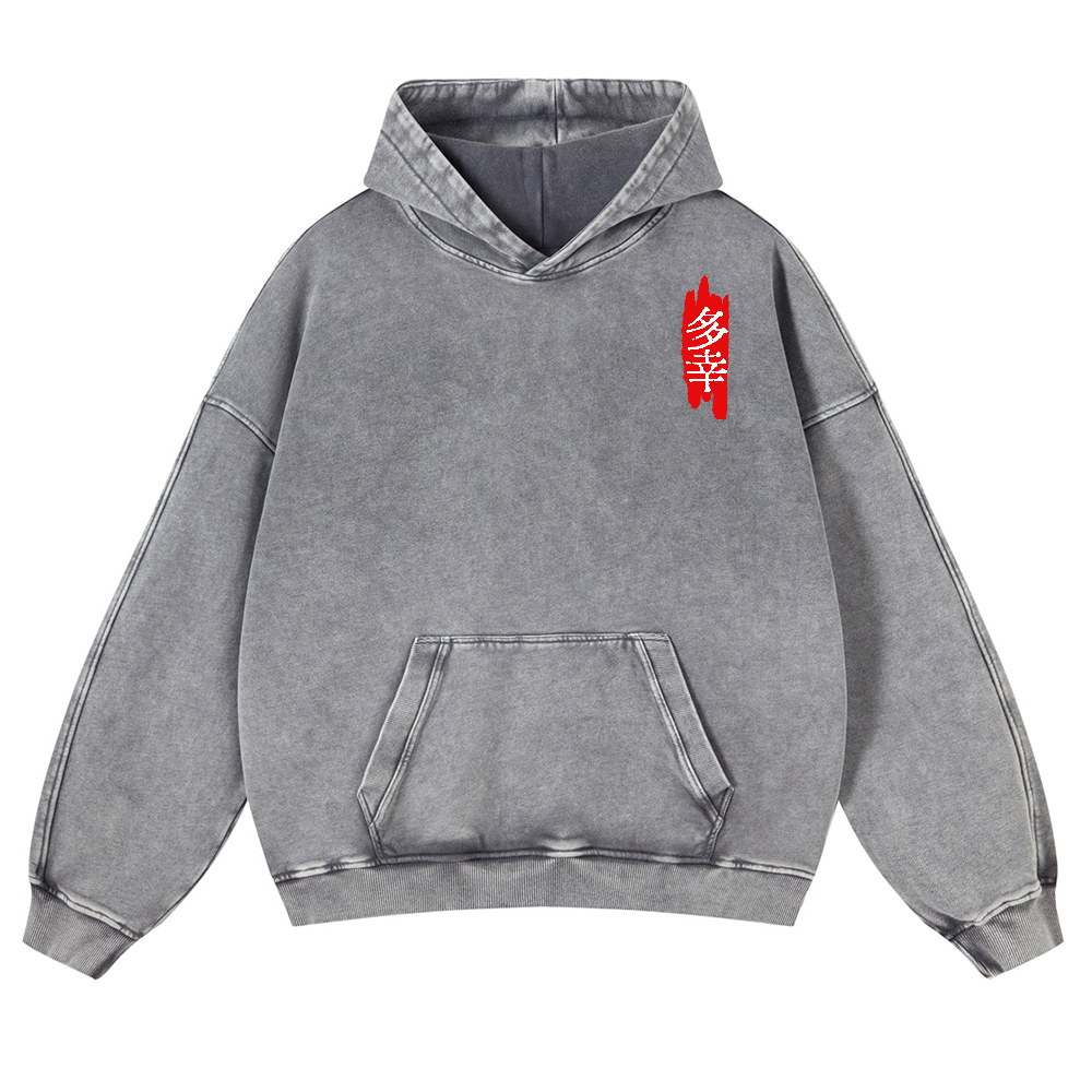Octopus Vintage Washed Cotton Back Art Hoodie
