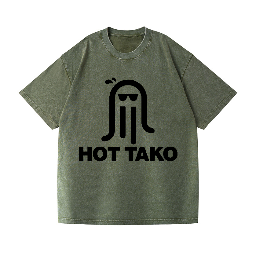 Hot Tako Vintage Wash Japanese Design T-Shirt