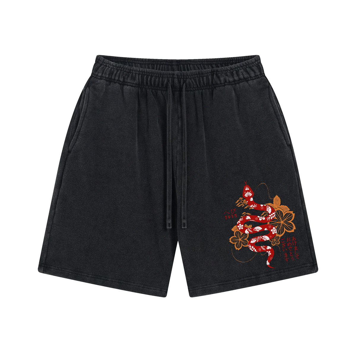 Snake Vintage Pure Thick Cotton Shorts