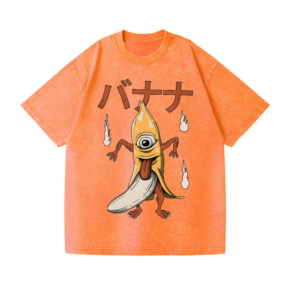 Banana Monster Vintage Wash Japanese Design T-Shirt