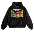 Periodic Table of Cats Vintage Washed Thick Cotton Hoodie
