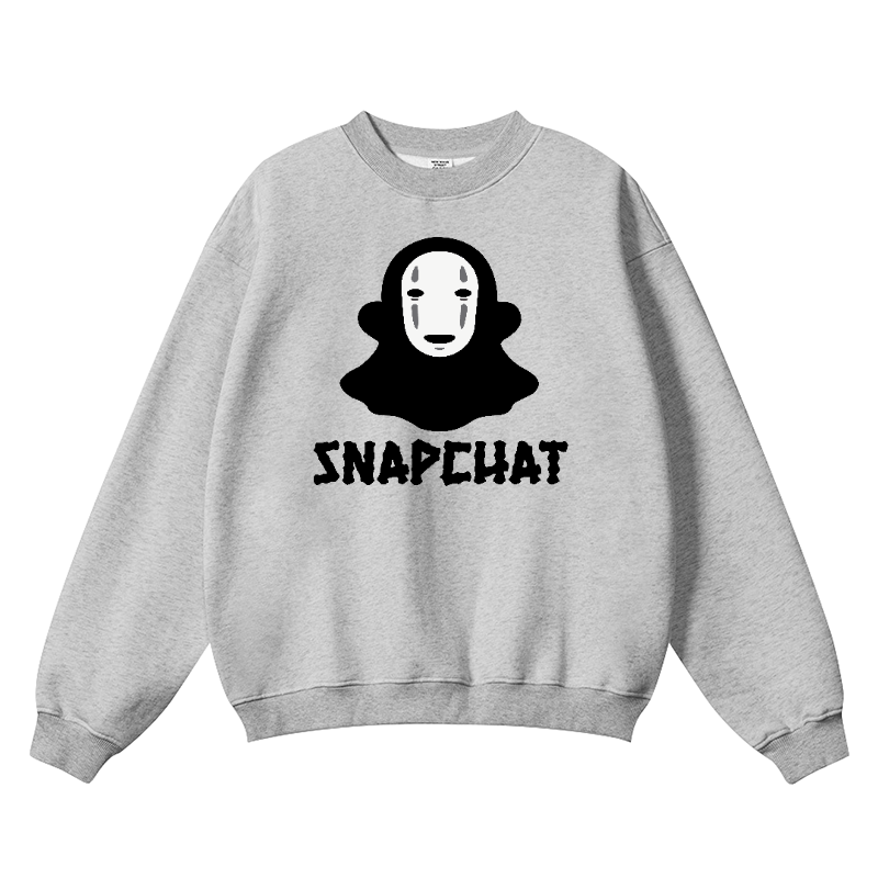 Snapchat Vintage Cotton Blend Crewneck Sweatshirt