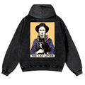 The Cat Lover Vintage Washed Cotton Back Art Hoodie