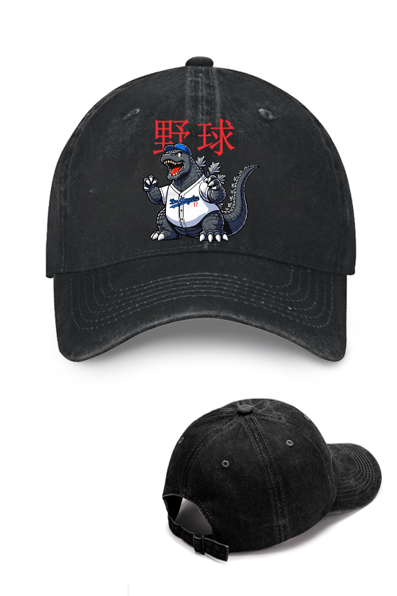 Los Angeles Dodgers Kaiju Tokyo Tiger Baseball Vintage Cotton Cap