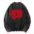 Cowboy Bebop Vintage Cotton Wash Crewneck Long-Sleeve T-Shirt