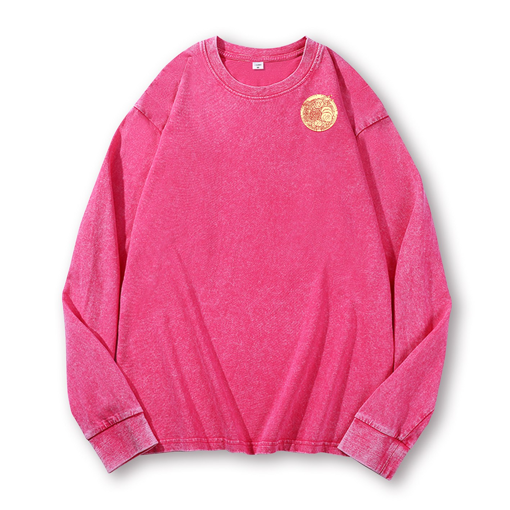Ramen Vintage Washed Cotton Back Art Long-sleeve T-shirt