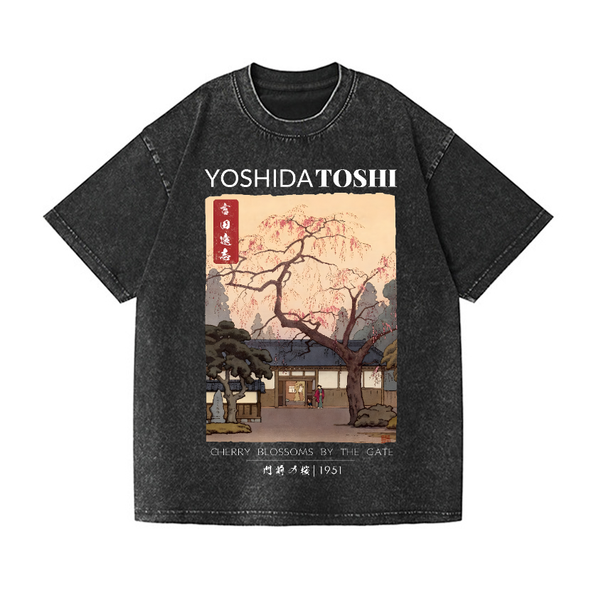 Yoshida Toshi Vintage Wash Japanese Design T-Shirt