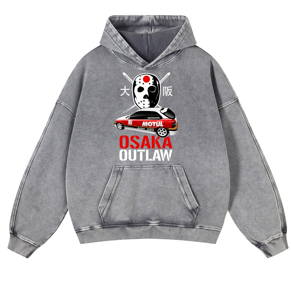 Osaka Outlaw Vintage Washed Thick Cotton Hoodie