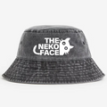The Neko Face Vintage 100% Cotton Bucket Hat