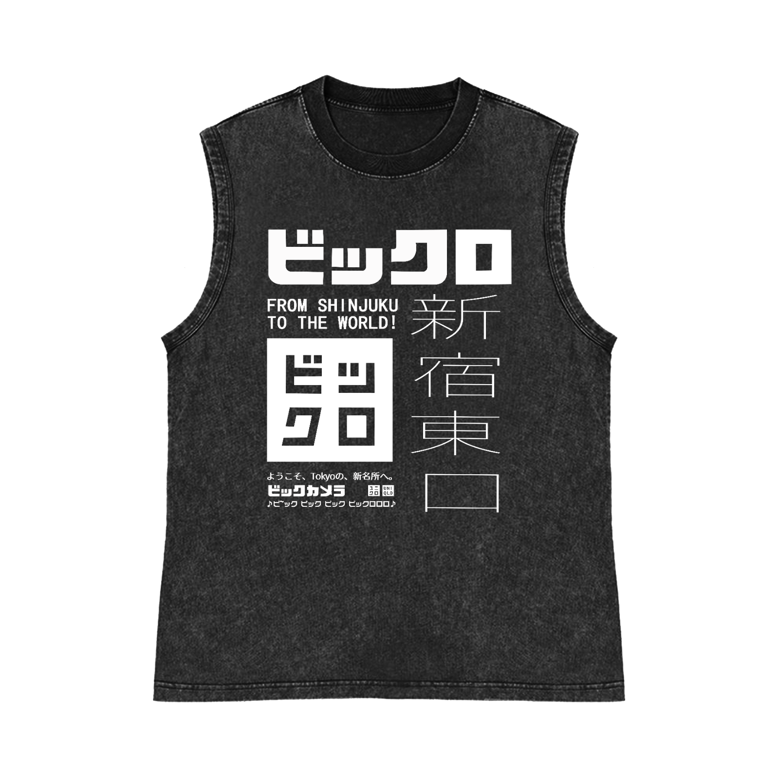 Shinjuku Pure Cotton Wash-Dyed Sleeveless Tank Top