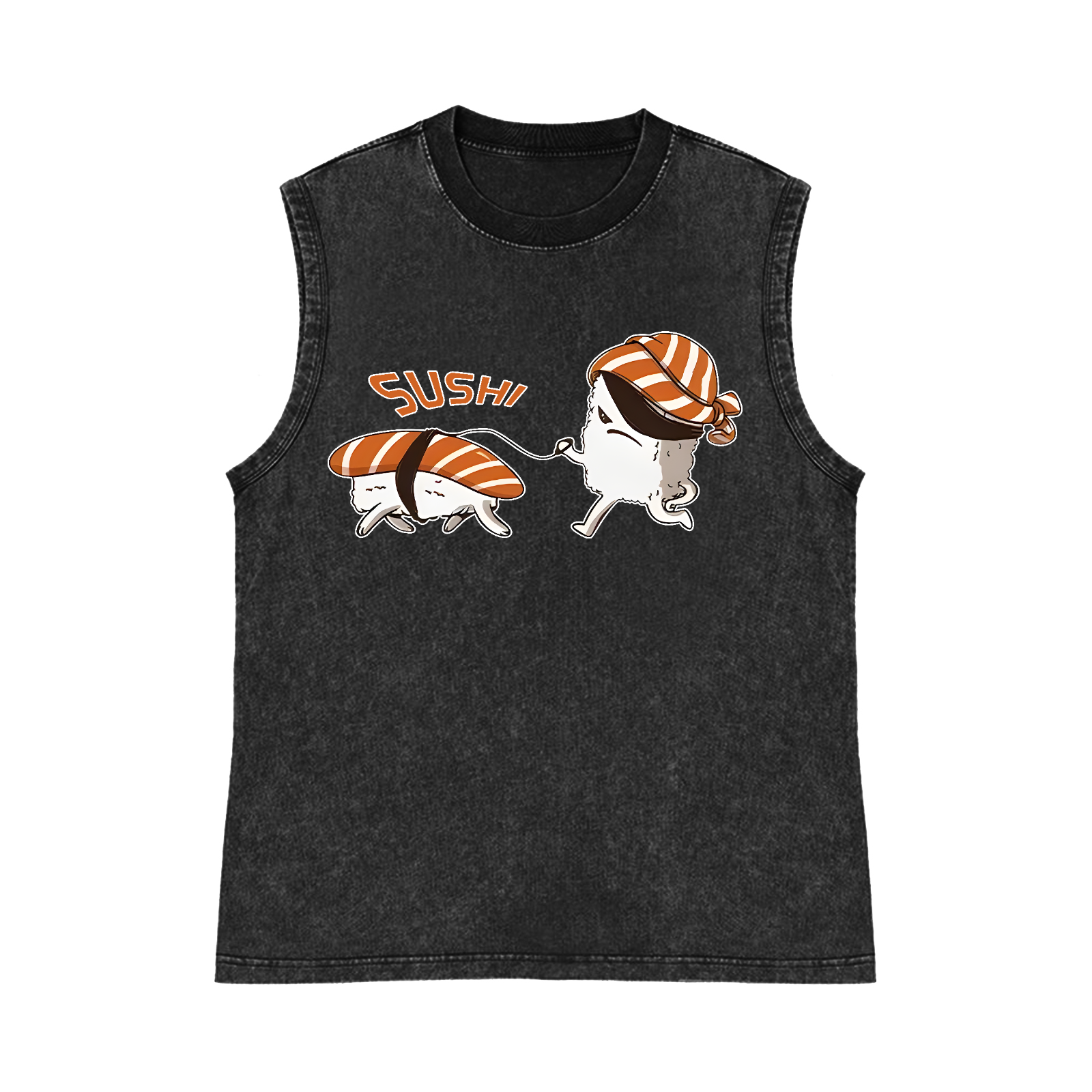 SUSHI Pure Cotton Wash-Dyed Sleeveless Tank Top