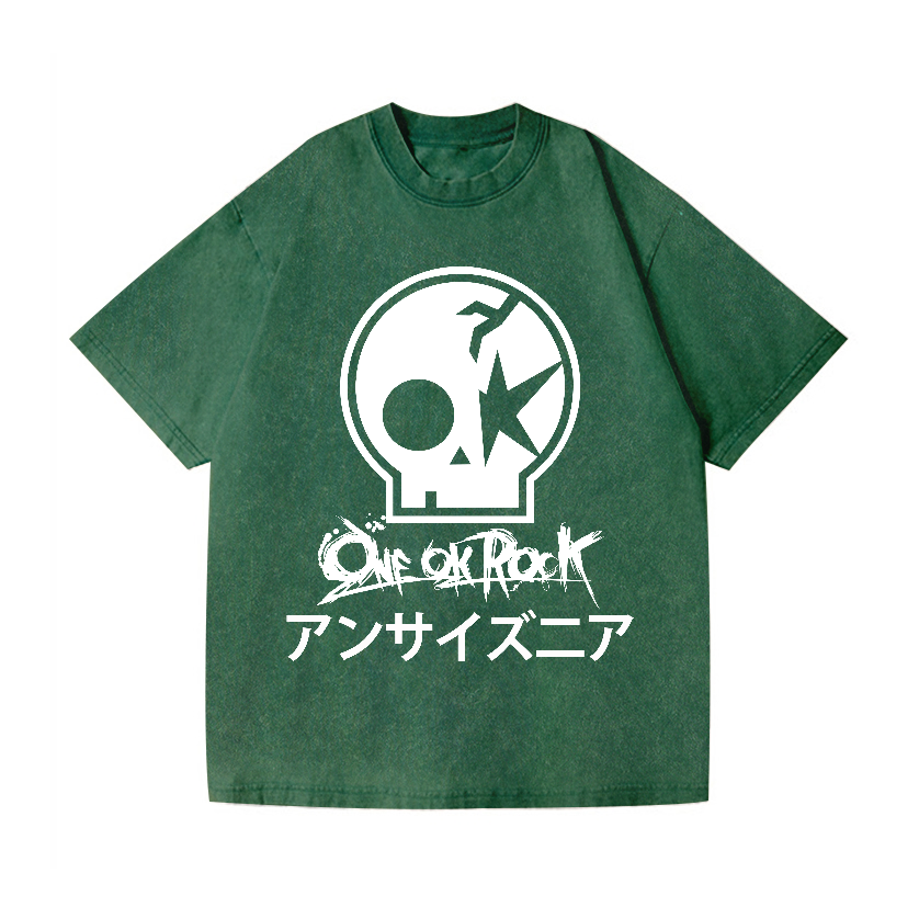 One Ok Rock Band Vintage Wash Japanese Design T-Shirt