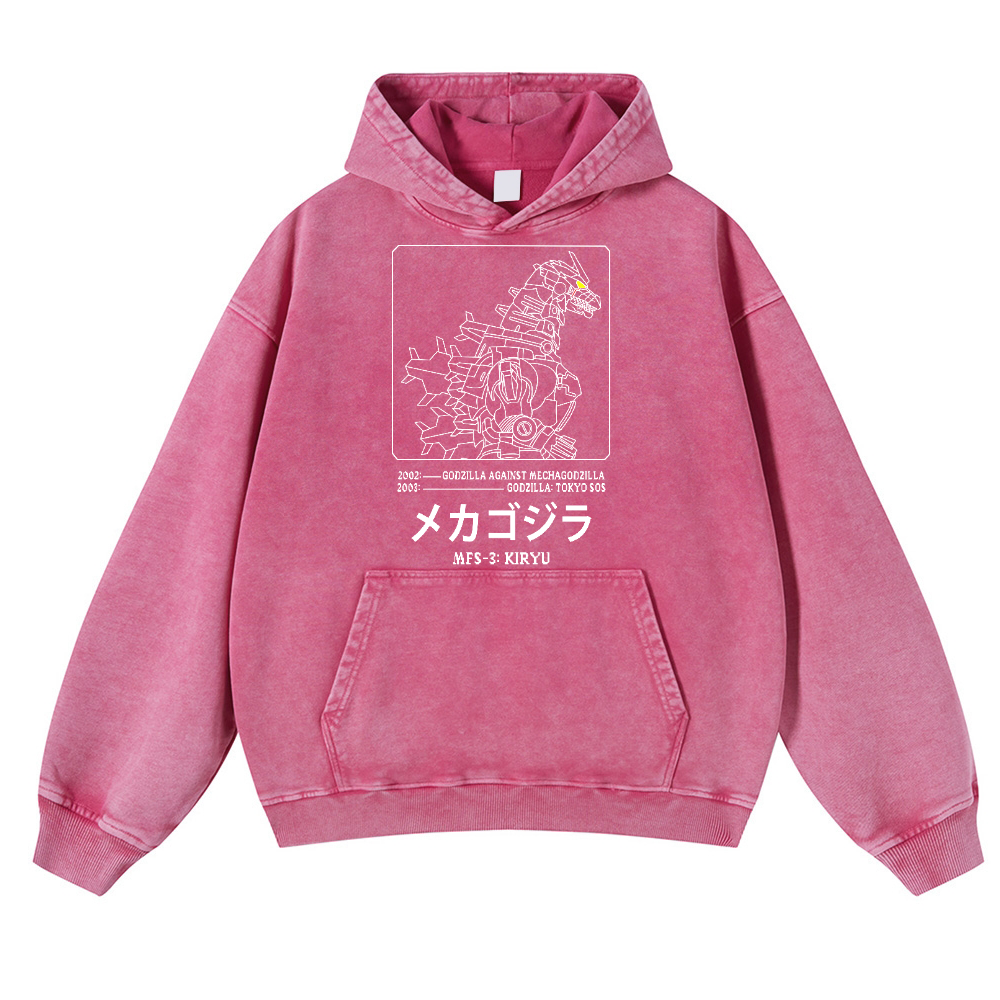 Kaiju Vintage Washed Thick Cotton Hoodie