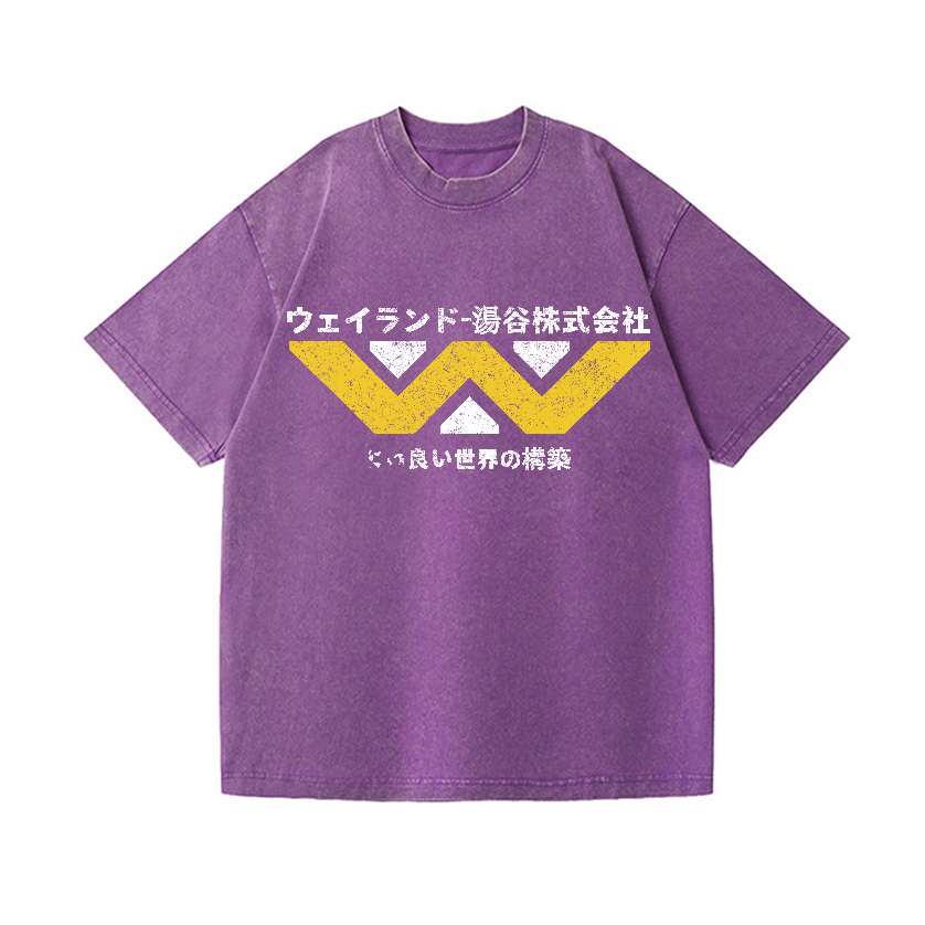 Weyland Yutani  Vintage Wash Japanese Design T-Shirt