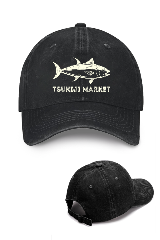 Tsukiji Fish Market Vintage Cotton Cap