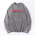 Vintage Cotton Wash Crewneck Long-Sleeve T-Shirt