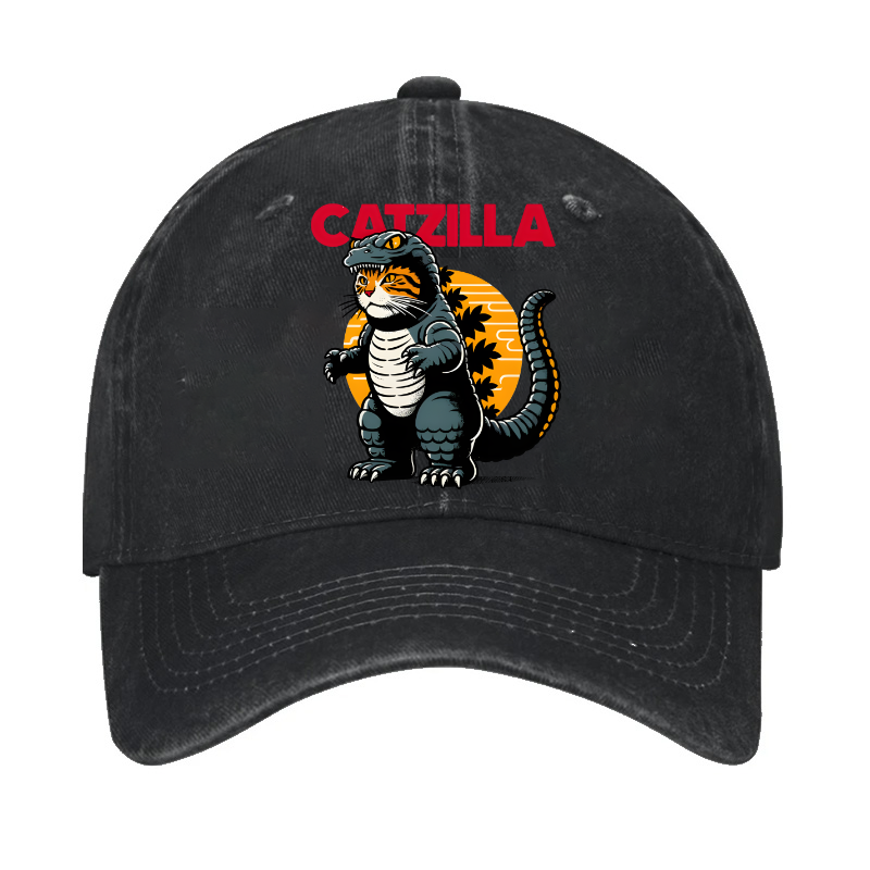 Catzilla Cat Kaiju Vintage Cotton Cap