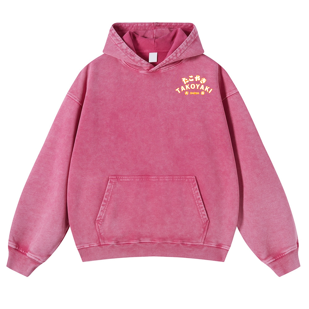 Takoyaki Octopus Vintage Washed Cotton Back Art Hoodie