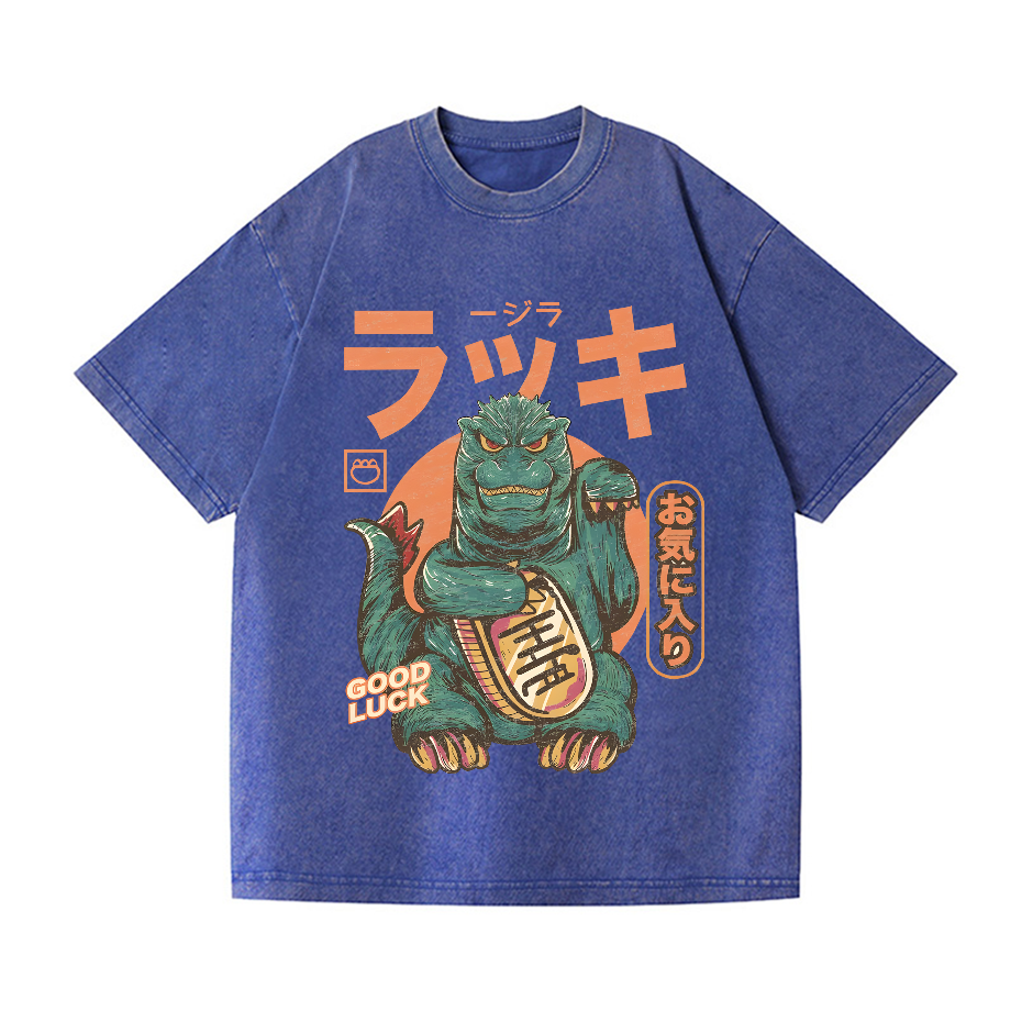 Kaiju Vintage Wash Japanese Design T-Shirt