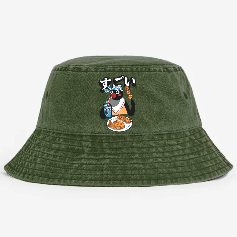 Takoyaki Vintage 100% Cotton Bucket Hat