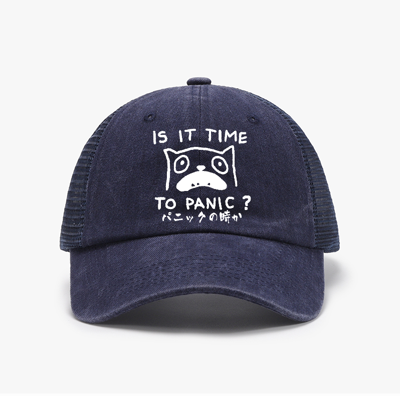 Panic Cat Vintage Cotton Breathable Hat