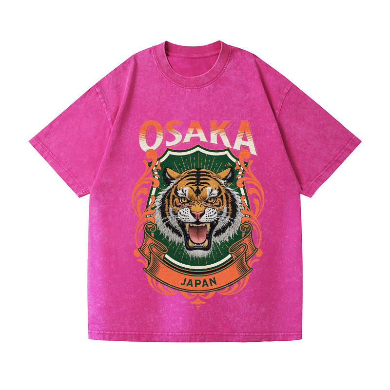 Osaka Tiger Japan Vintage Wash Japanese Design T-Shirt