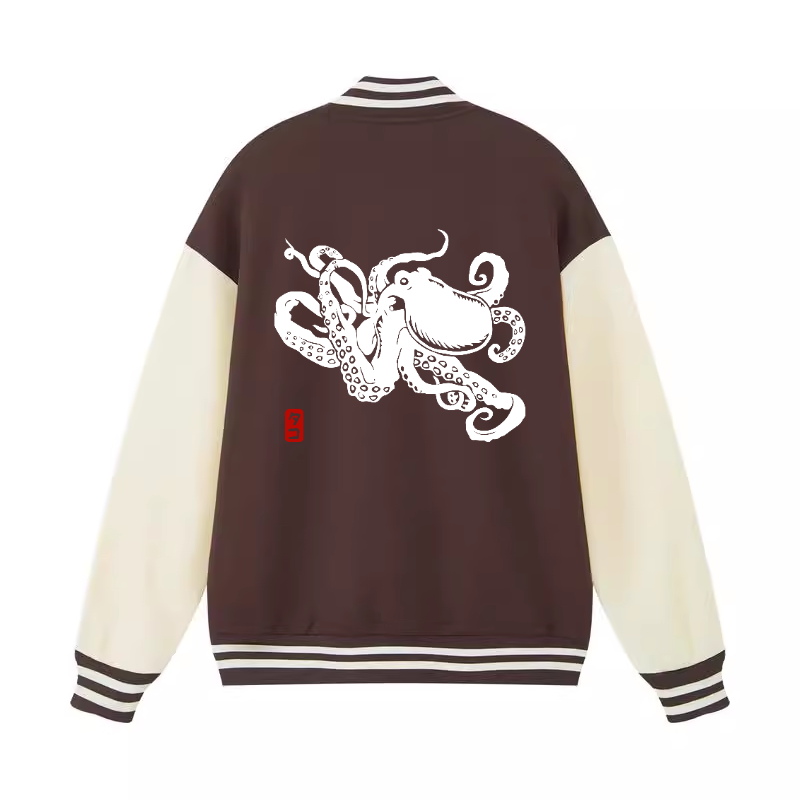 Octopus Vintage Cotton Varsity Jacket