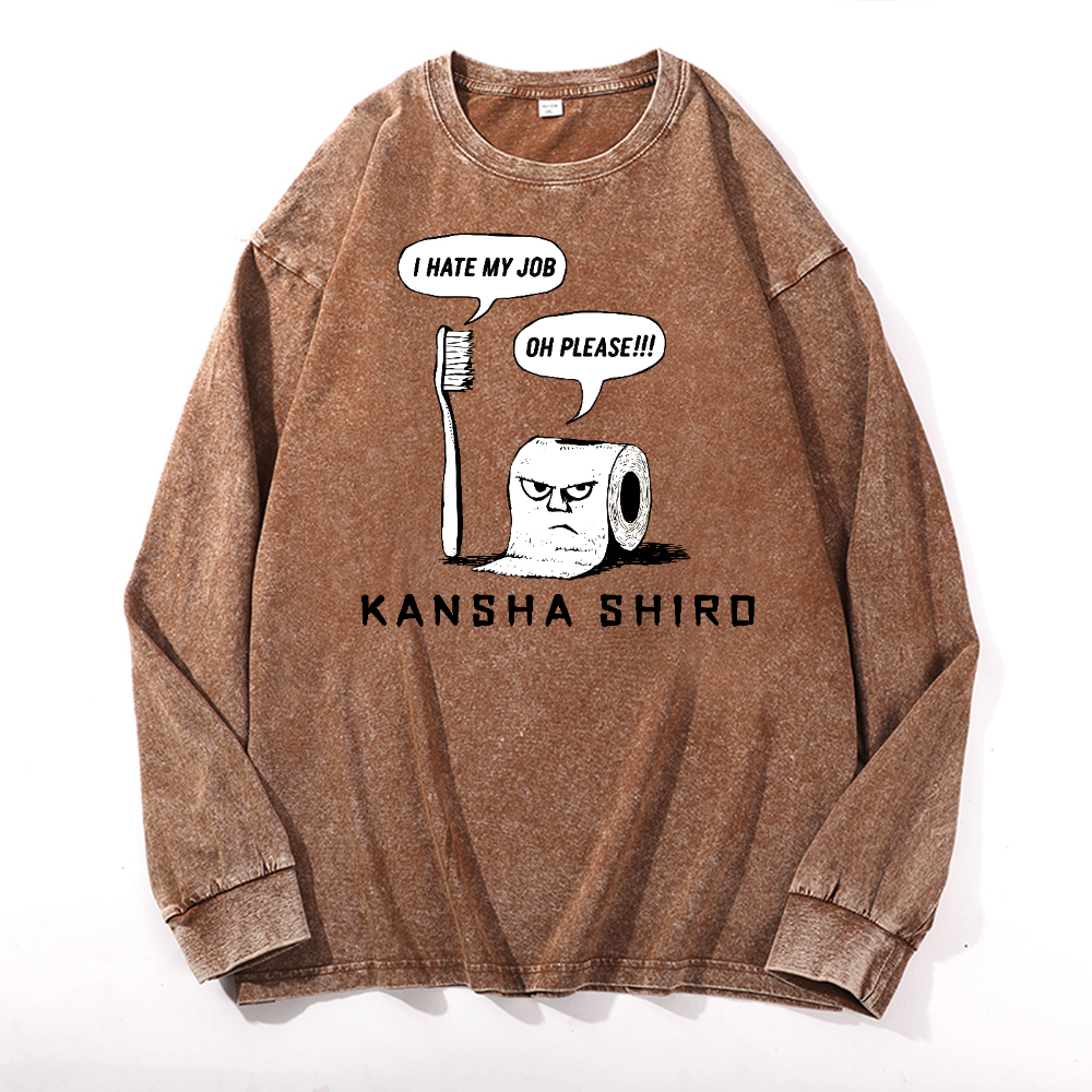 Always Be Thankful Vintage Cotton Wash Long-sleeve T-shirt