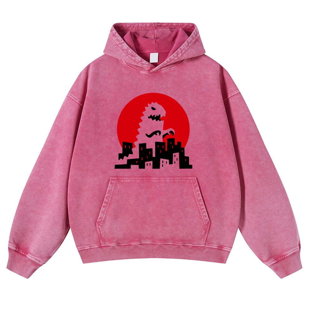 Kaiju Vintage Washed Thick Cotton Hoodie