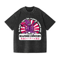 Osaka Seafood Concern Squid Vintage Wash Japanese Design T-Shirt