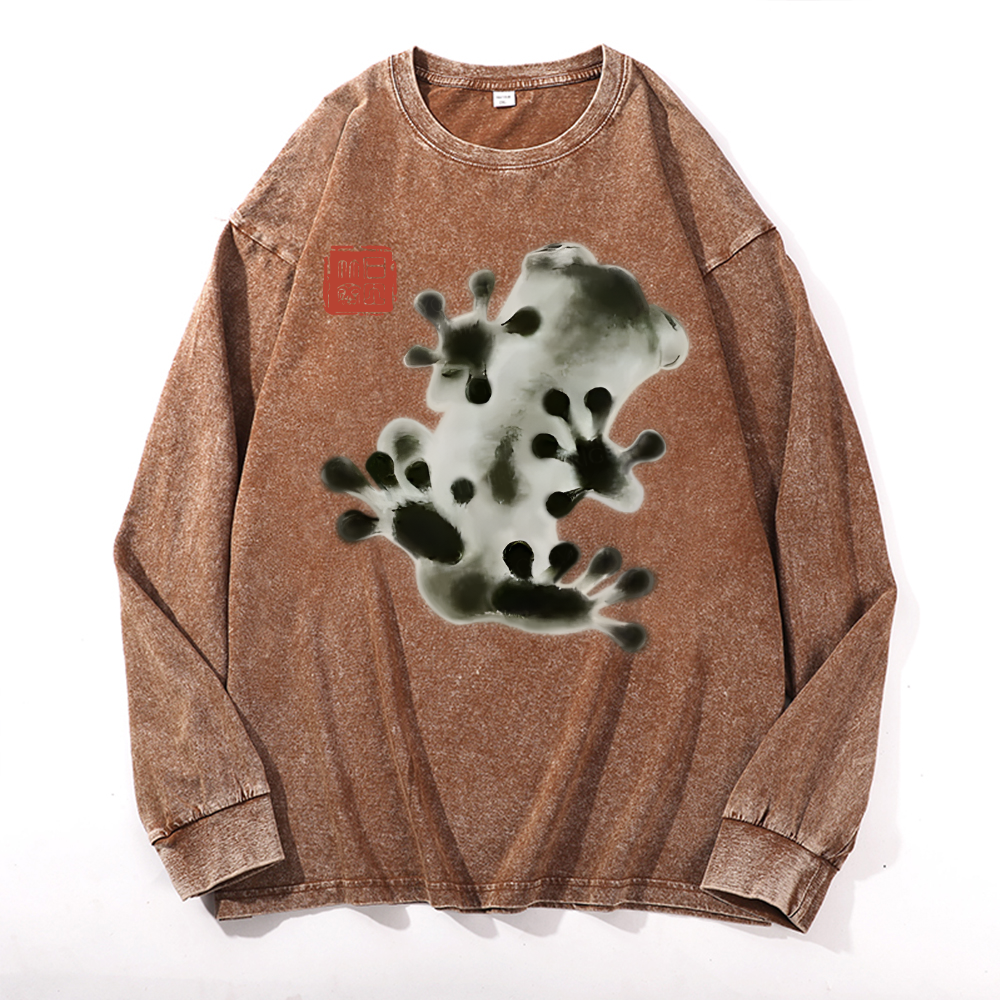 Frog Vintage Cotton Wash Long-sleeve T-shirt