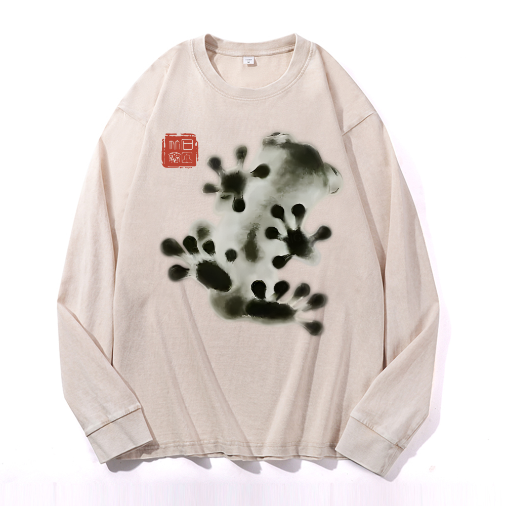 Frog Vintage Cotton Wash Long-sleeve T-shirt