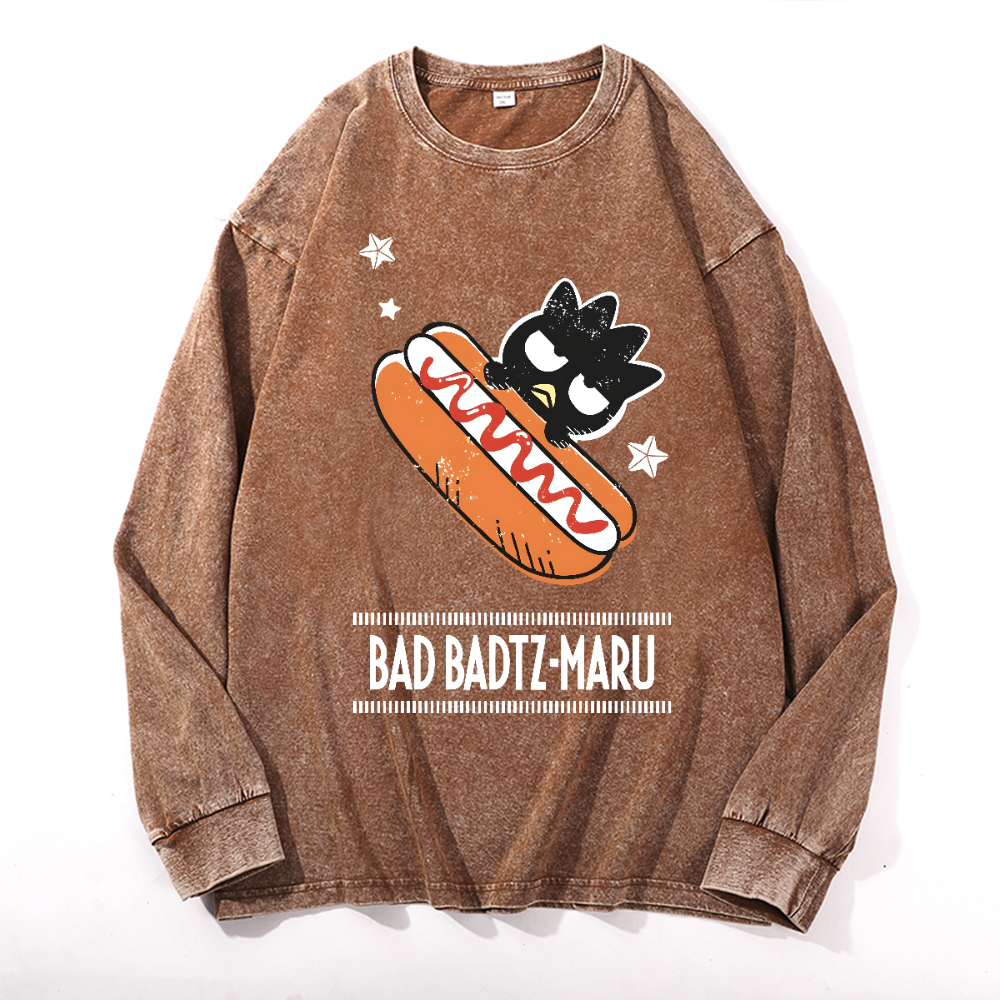 Bad Badtz-Maru Vintage Cotton Wash Long-sleeve T-shirt