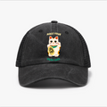 Lucky Cat Vintage Cotton Breathable Hat