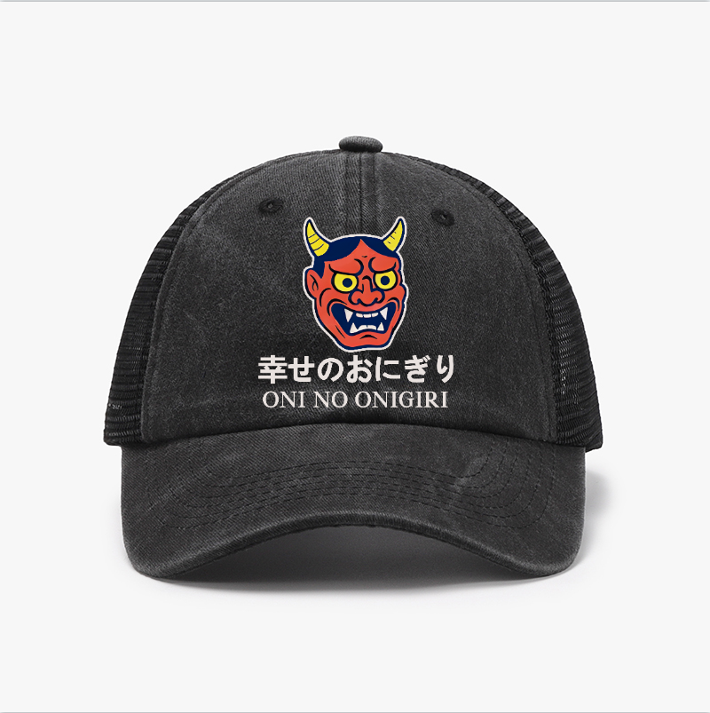 Oni Ghost Onigiri Vintage Cotton Breathable Hat