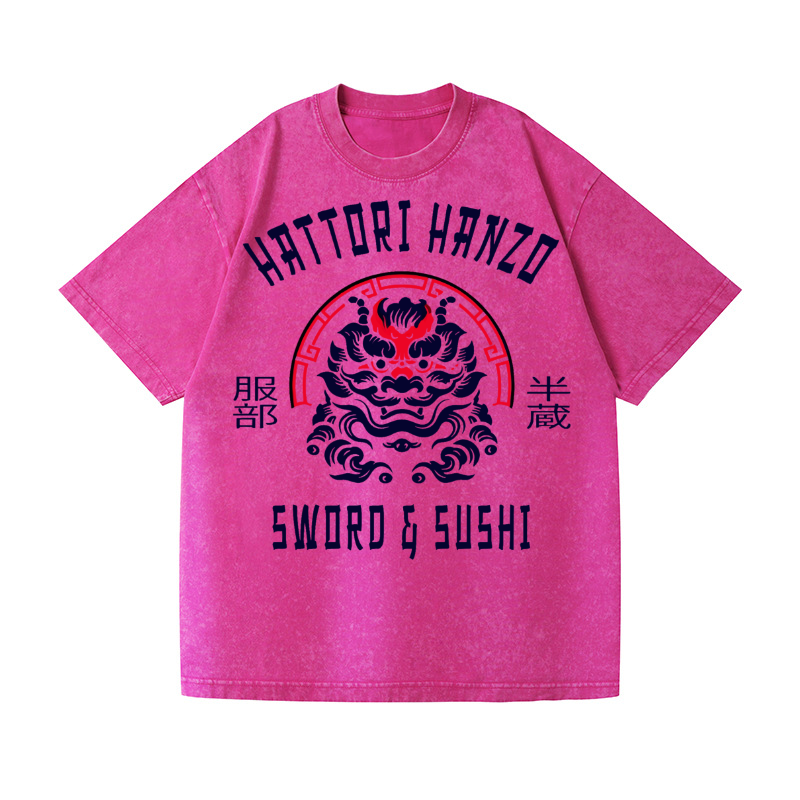 Hattori Hanzo Komainu Vintage Wash Japanese Design T-Shirt