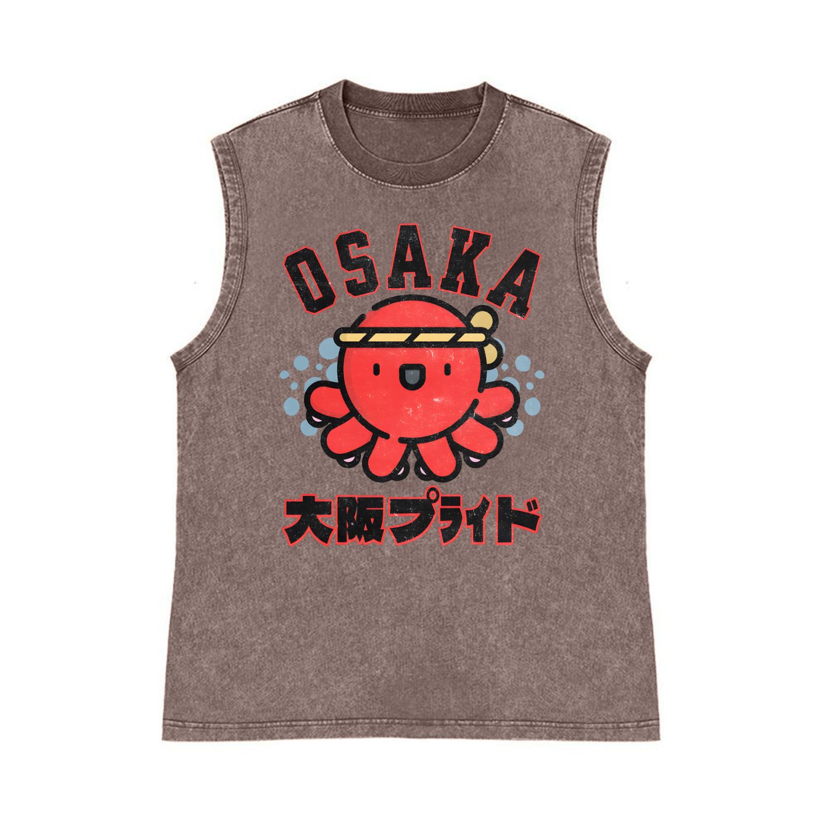 Osaka Pure Cotton Wash-Dyed Sleeveless Tank Top