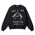 What Is Happening Vintage Cotton Blend Crewneck Sweatshirt