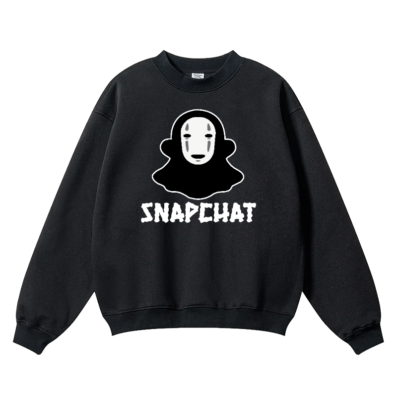 Snapchat Vintage Cotton Blend Crewneck Sweatshirt