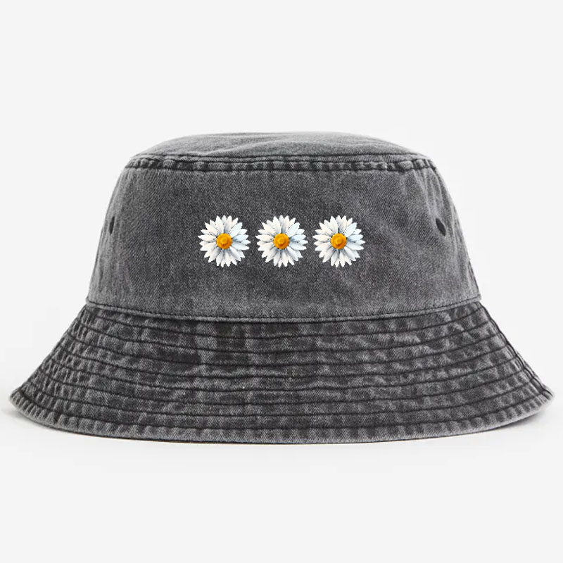 Chrysanthemums Vintage 100% Cotton Bucket Hat