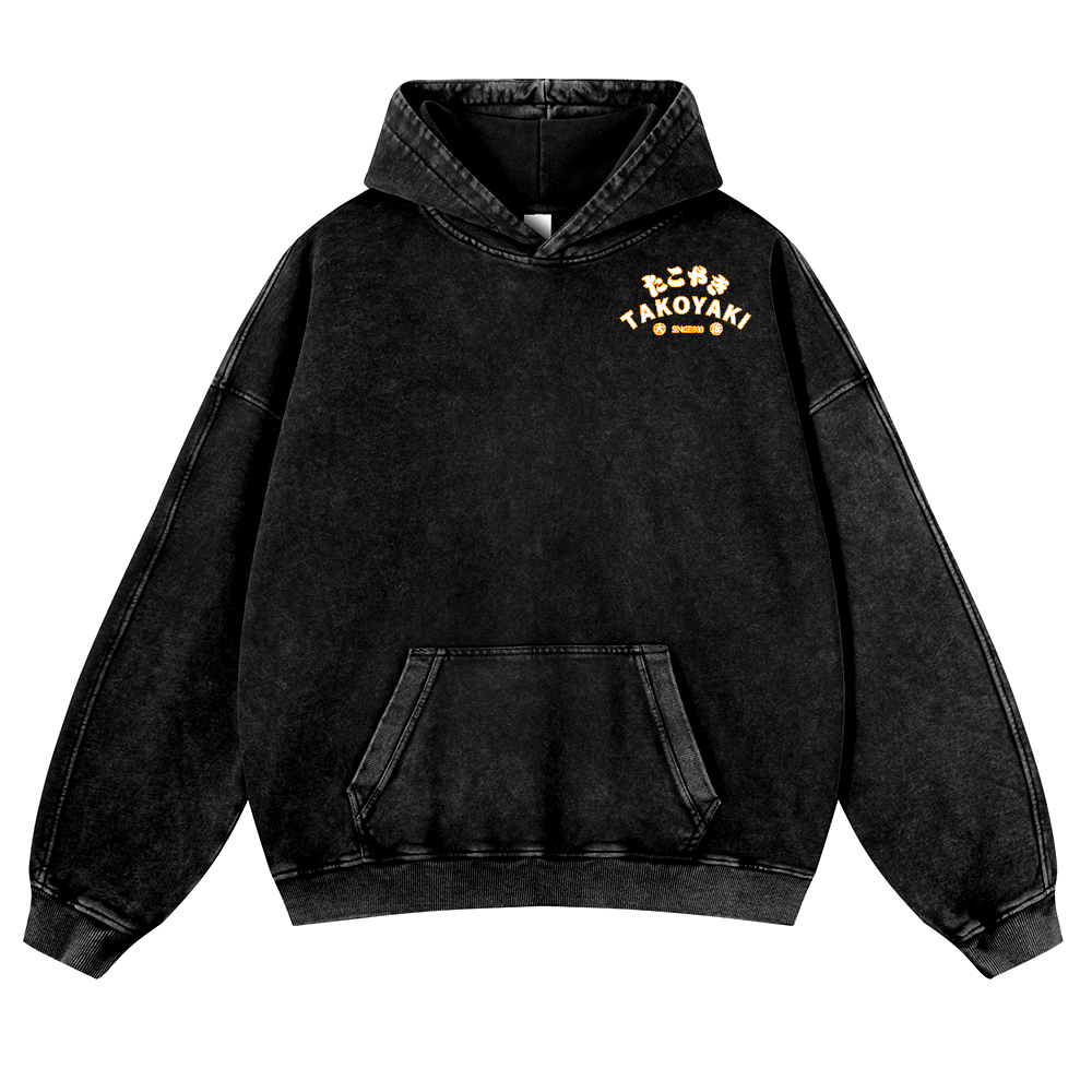 Takoyaki Octopus Vintage Washed Cotton Back Art Hoodie