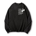 Capybara Vintage Washed Cotton Back Art Long-sleeve T-shirt