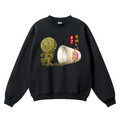 Cup Noodle Zombie Vintage Cotton Blend Crewneck Sweatshirt