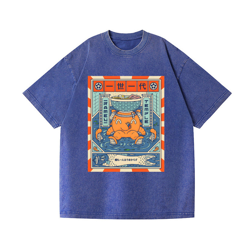 Octopus Vintage Wash Japanese Design T-Shirt