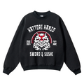 Hattori Hanzo Vintage Cotton Blend Crewneck Sweatshirt