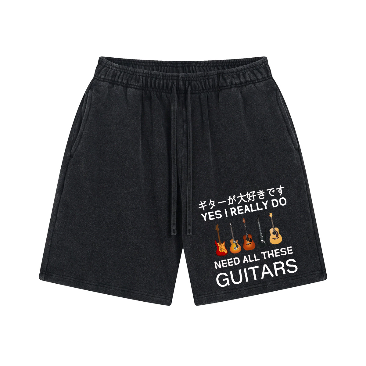 Guitar Vintage Pure Thick Cotton Shorts